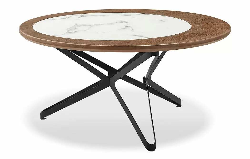 Стол журнальный Nicole (80), орех/керамика - фото 6