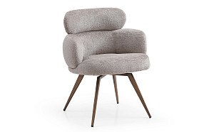 Стул Evy, серо-бежевый/бронза