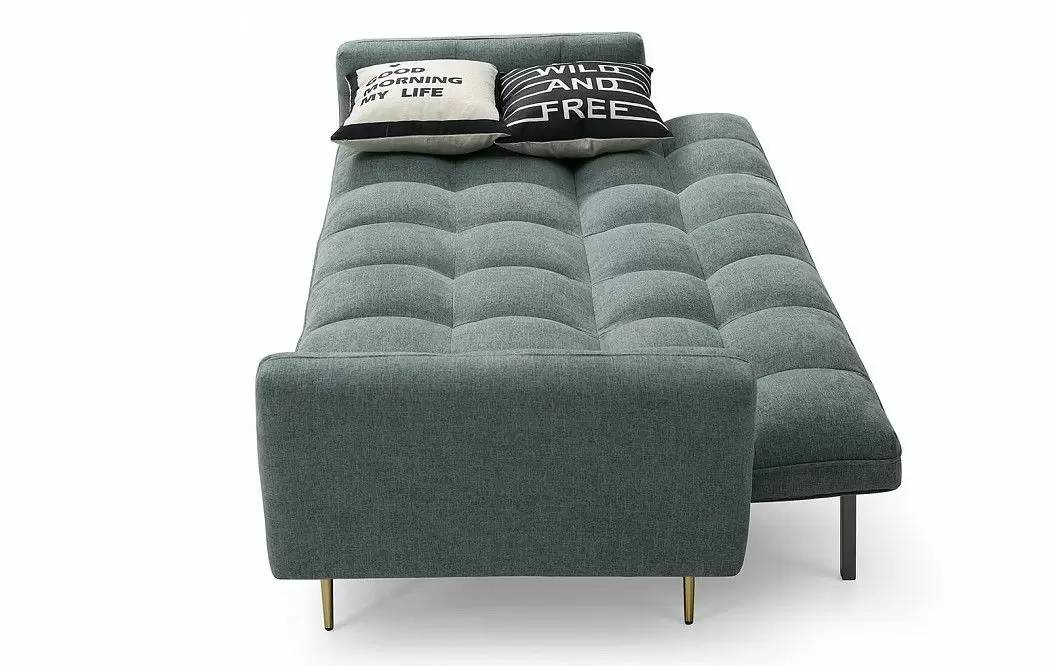 Диван-кровать Madrid, зеленый/золотые ножки - фото 10