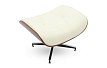Комплект кресло и оттоманка Eames Lounge, кремовый/орех