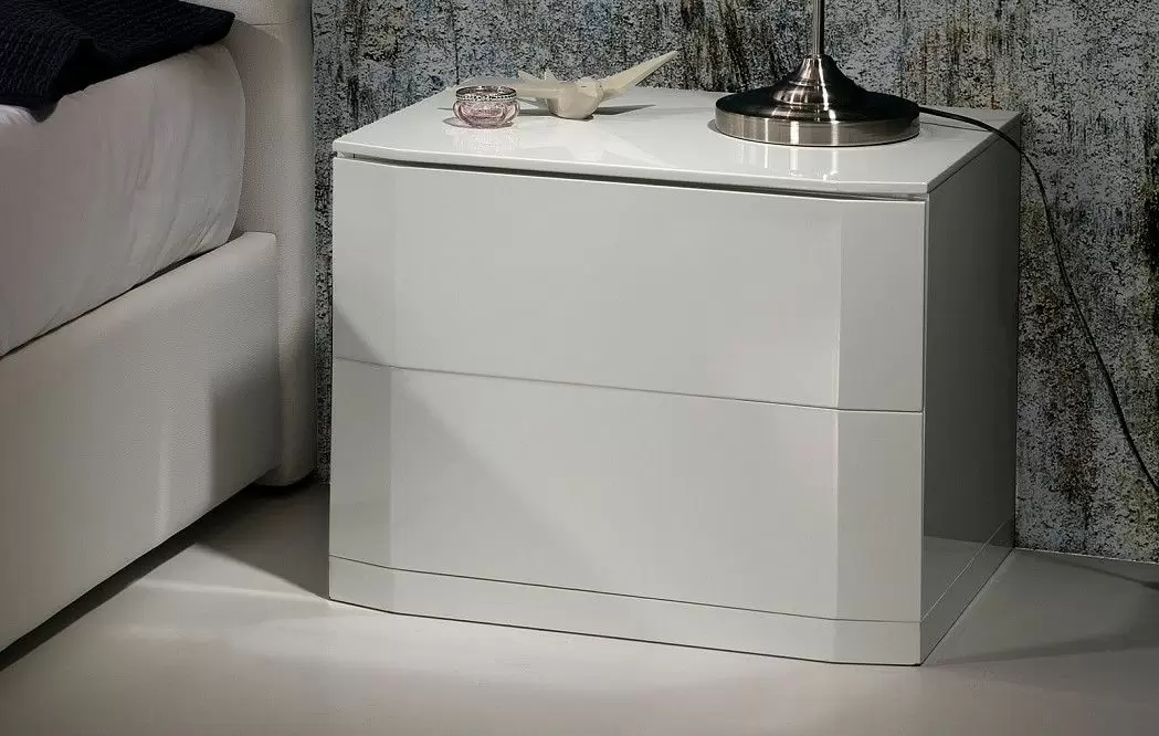 Тумба прикроватная Aragon (2 ящика), белый - фото 4