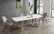 Стол раскладной Sorrento 160-220, белая керамика/ясень