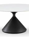 Стол журнальный Sanremo (90), белая керамика/черный