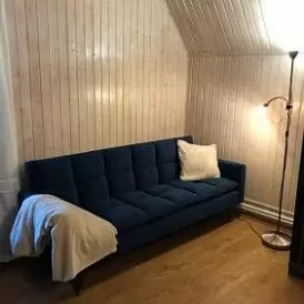 Диван-кровать Felicity, темно-синий/натуральный