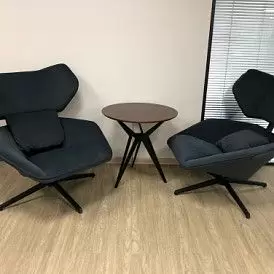 Стол журнальный Elegance (70), орех/черный