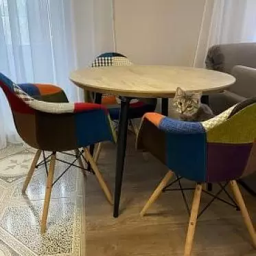 Стол раскладной Leticia 100-130, дуб/черный Летиция-3