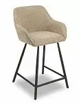 Стул полубарный Edwin, бежевый/черный