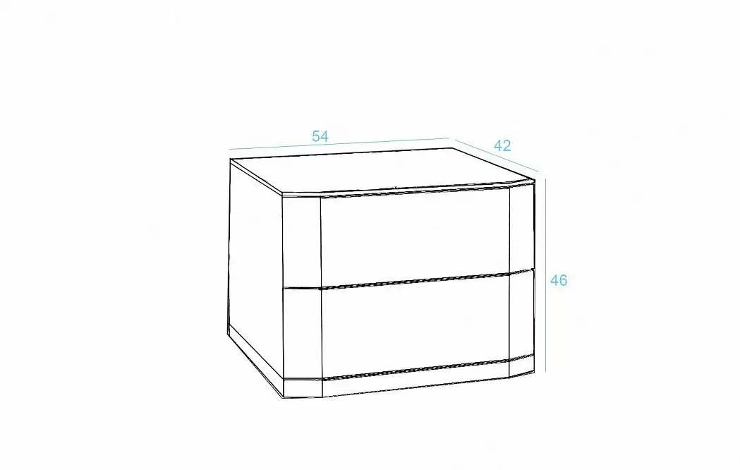 Тумба прикроватная Aragon (2 ящика), мокко - фото 7