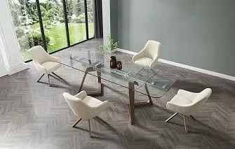 Стол Eden + 4 кремовых стула Emma