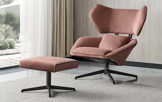 Кресло и оттоманка Boston, сливовый