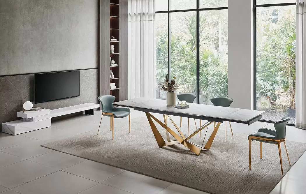 Стул Hillary, серо-голубой/золото - фото 2