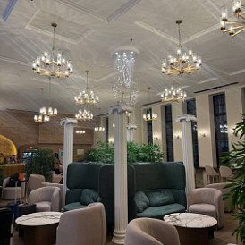 Стол журнальный Como (98), белая керамика/бронза