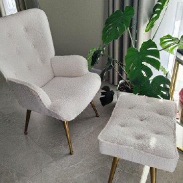 Кресло Hygge и оттоманка - от клиента
