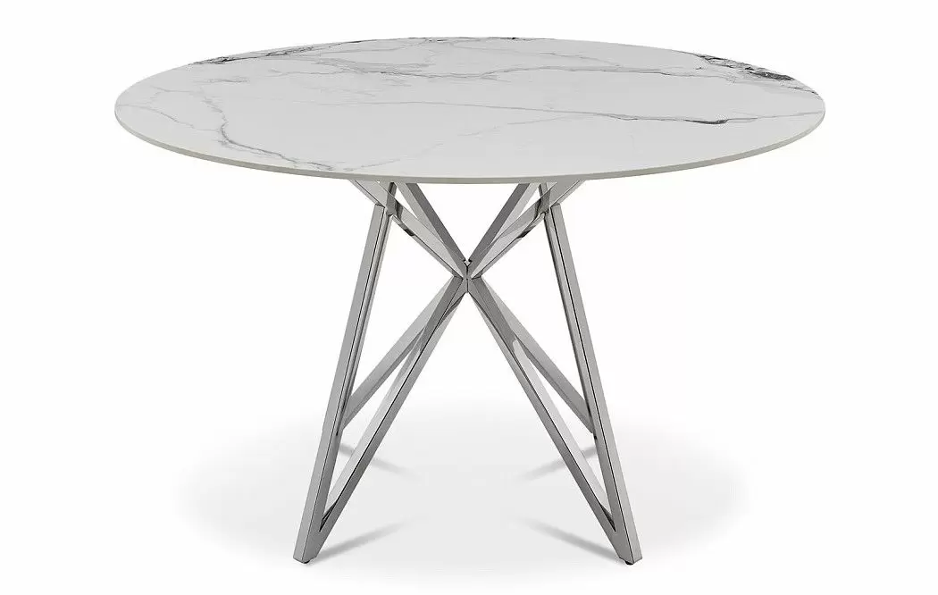 Стол Natalie 120, белый мрамор/сталь - фото 4