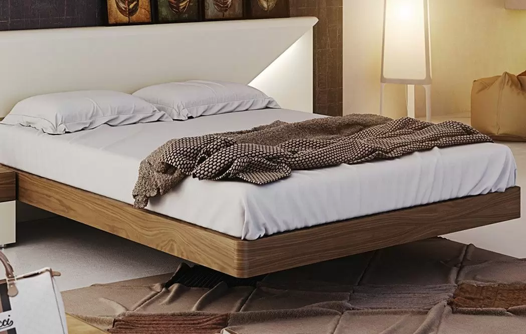 Кровать Almeria 160х200, песочный/орех - фото 2