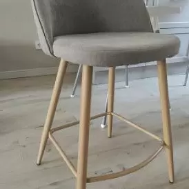 Стул барный Shelly Bar, серый/черный