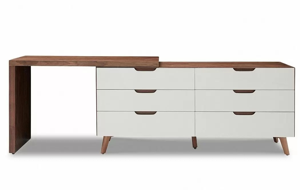 Комплект для спальни Borneo, бежевый/орех/белый - фото 19