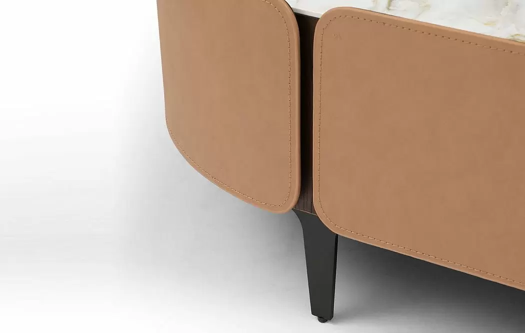 Стол журнальный Scarlett, светлая керамика/коричневый - фото 7