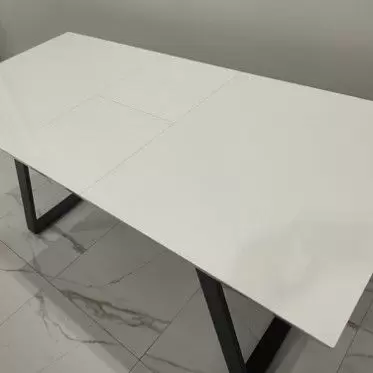 Стол раскладной Dakota 140-180, белый/черный