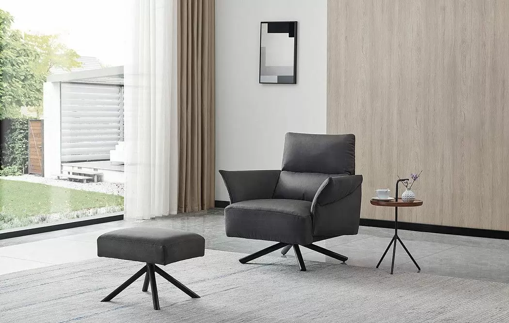 Кресло и оттоманка Wendy, графит - фото 2