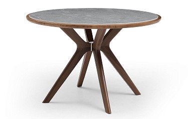 Стол Tango 100, серая керамика/орех