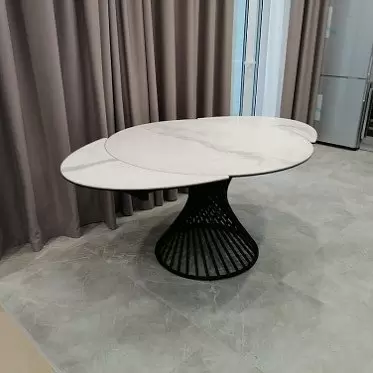 Стол раскладной Tornado 120-180, белая керамика/черный IMG-20210316-WA0051.jpg