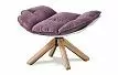 Кресло и оттоманка в стиле Husk, лиловый