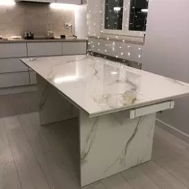 Стол раскладной Santorini 180-270, белая керамика