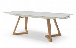 Стол раскладной Sorrento 180-240, белая керамика/ясень Стол раскладной Sorrento 180-240, белая керамика/ясень
