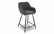 Стул полубарный Edwin, темно-серый/черный