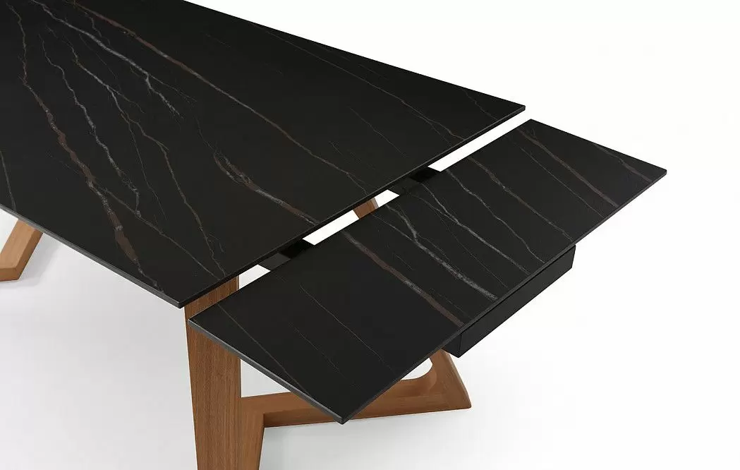 Стол раскладной Sorrento 160-220, черная керамика/ясень - фото 7