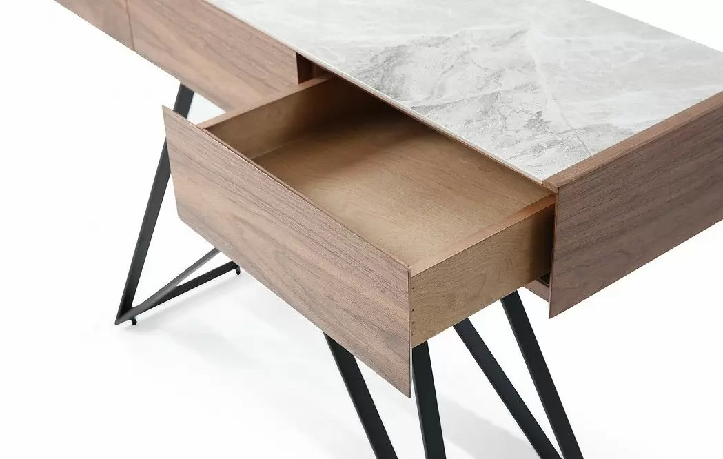 Консоль Cross, орех/светлая керамика - фото 5