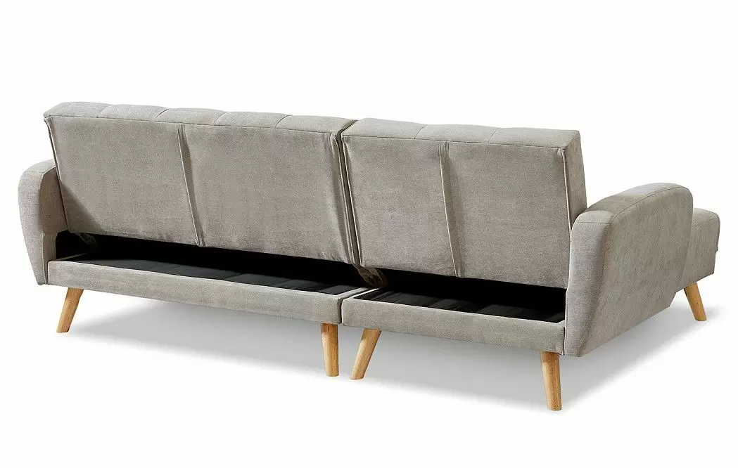 Диван-кровать Christy угловой (левый), серо-бежевый - фото 6