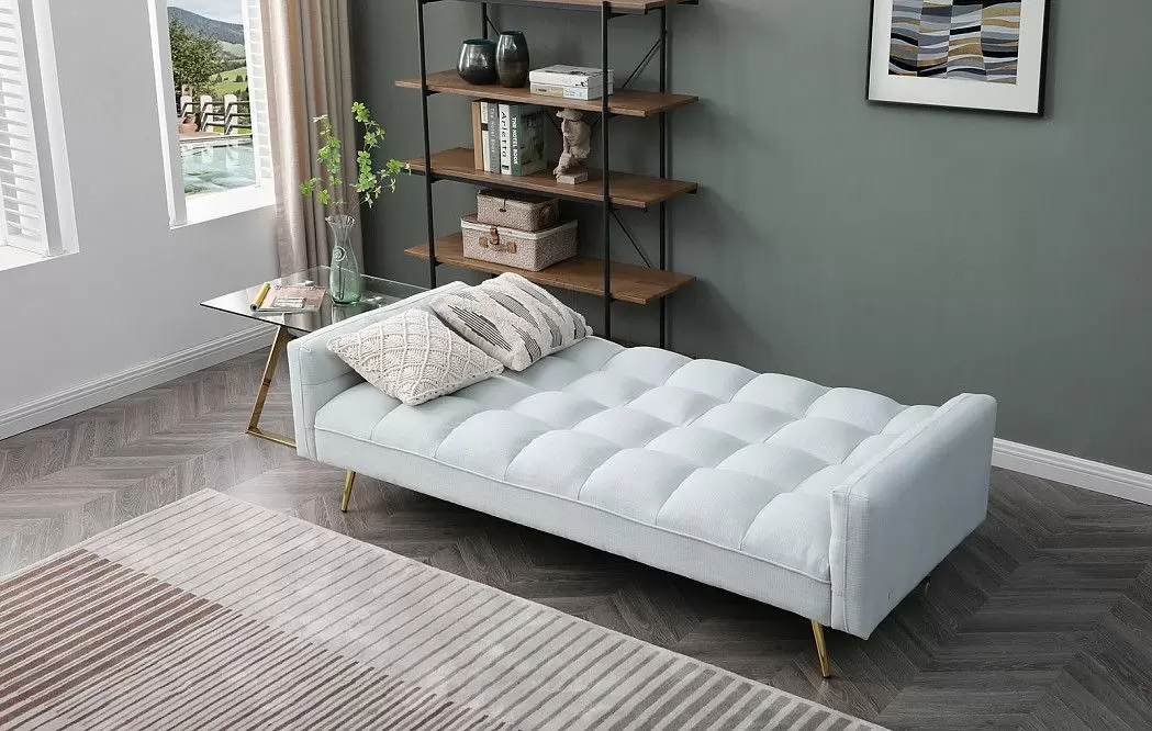 Диван-кровать Madrid, небесно-голубой/золотые ножки - фото 3