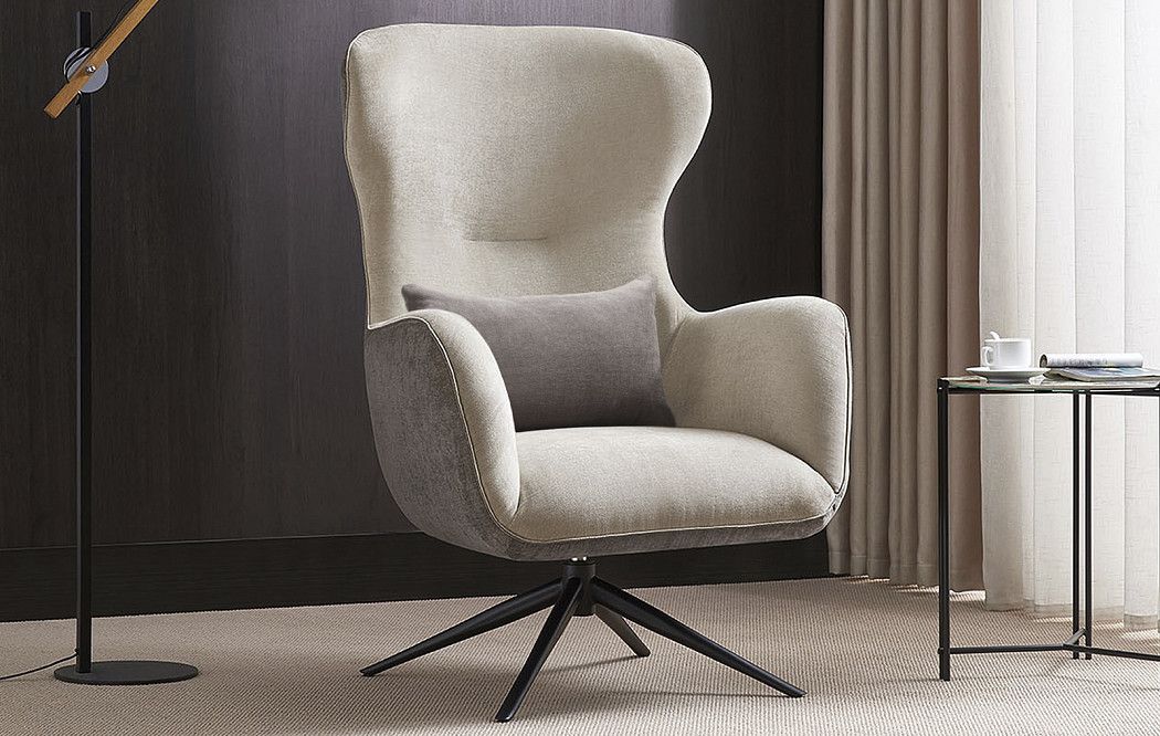 Кресло Lucille, бежевый/серо-коричневый