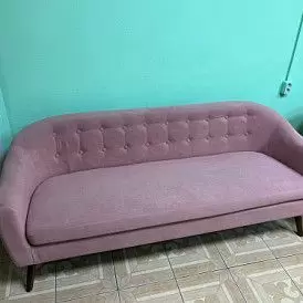 Диван Florence 2-х местный, темно-серый/цветные пуговицы