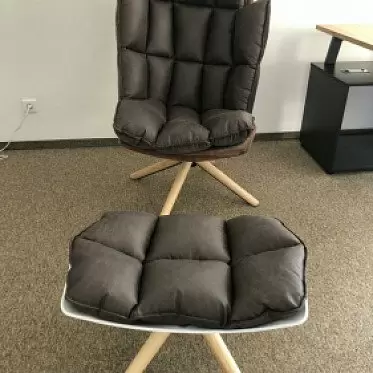 Кресло с оттоманкой в стиле Husk, коричневый IMG-20210409-WA0008.jpg