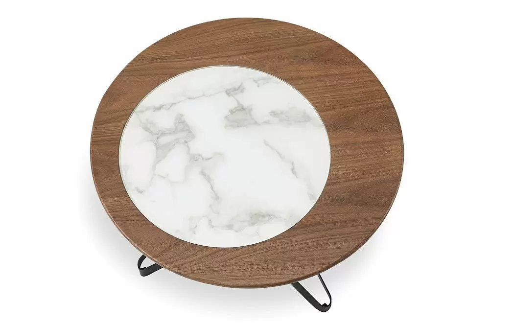 Стол журнальный Nicole (60), орех/керамика - фото 4