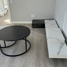 Стол журнальный Gabrielle (100), белый камень