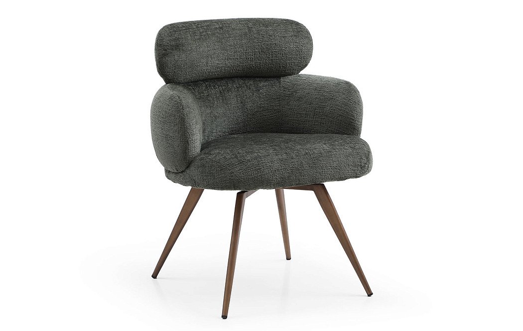 Стул Evy, зеленый/бронза