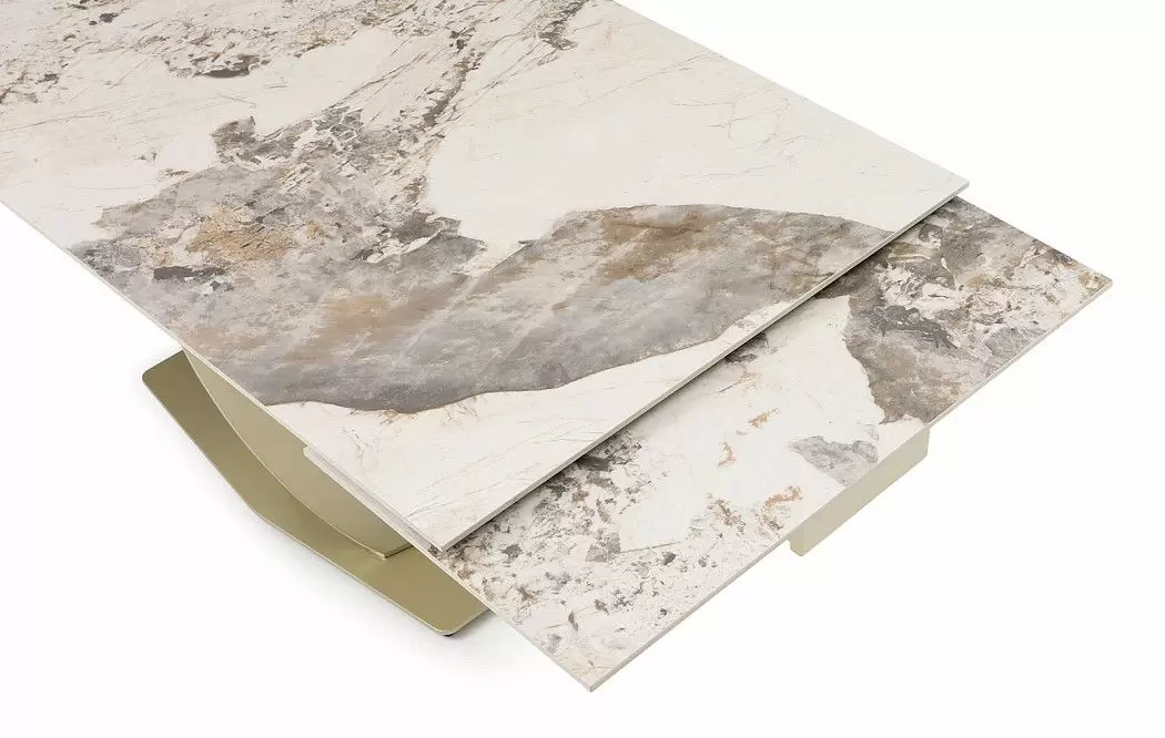 Стол раскладной Luisa 180-280, светлая керамика/шампань - фото 6