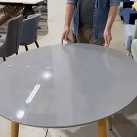 Стол раскладной Margaret 120-200, серый/светлое дерево