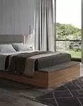Кровать с подъемным механизмом Nocturnal Monaco 160х200 мягкая с банкеткой, орех