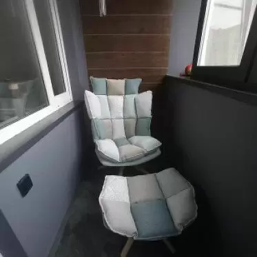 Кресло с оттоманкой в стиле Husk, светлый пэчворк 1635251132008.jpg