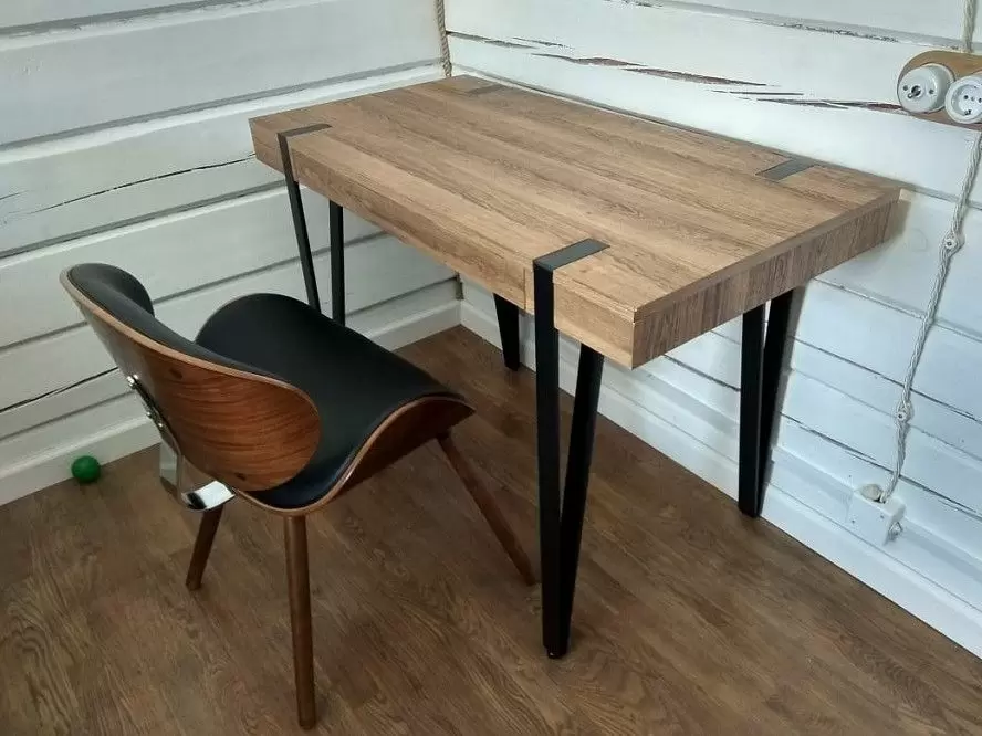 Стол письменный Project, орех/черный - фото 19