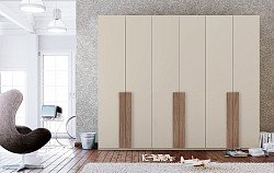 Отзыв о товаре Шкаф DOBLE с 6 распашными дверями 291,5 H240, песочный/орех (YM508)