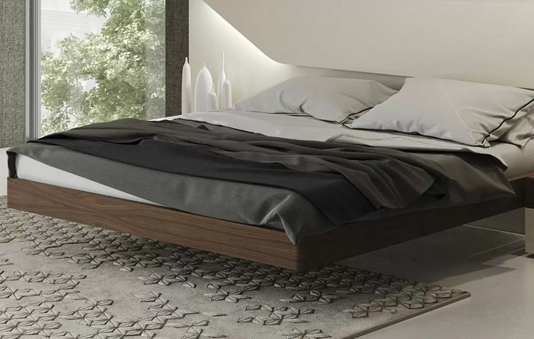 Кровать Almeria 160х200, песочный/орех - фото 6