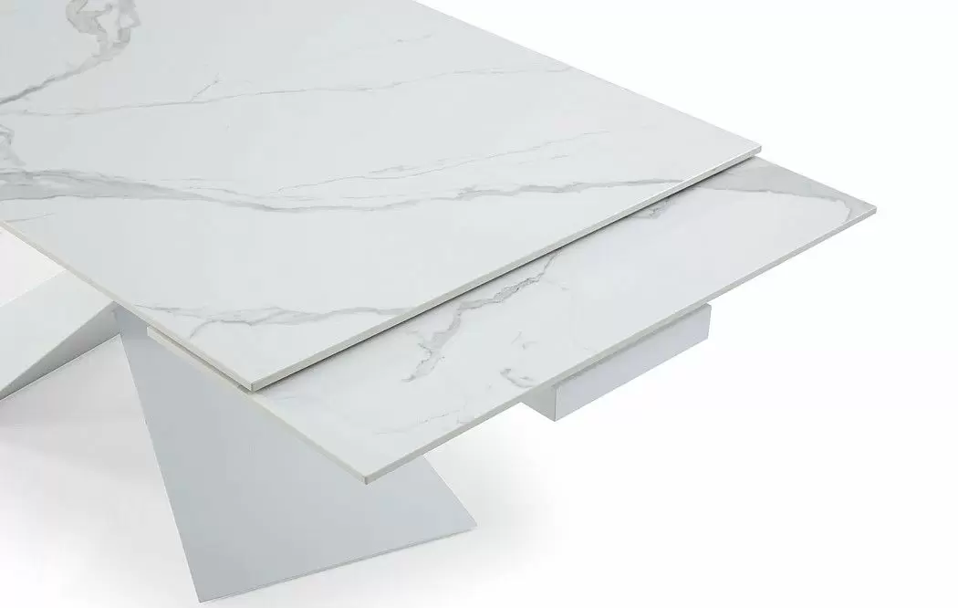 Стол раскладной Savoy 160-220, белая керамика - фото 7