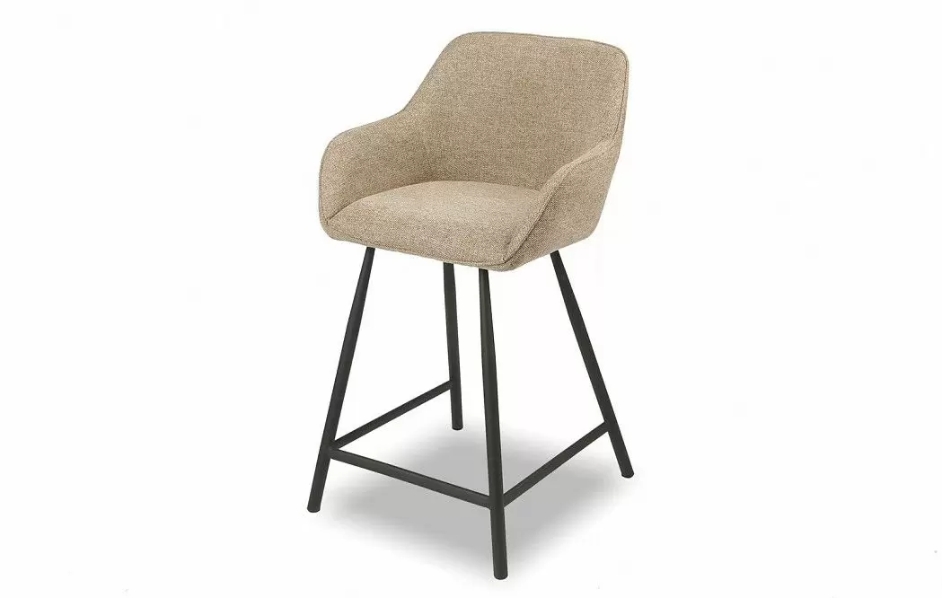 Стул полубарный Edwin, бежевый/черный - фото 5