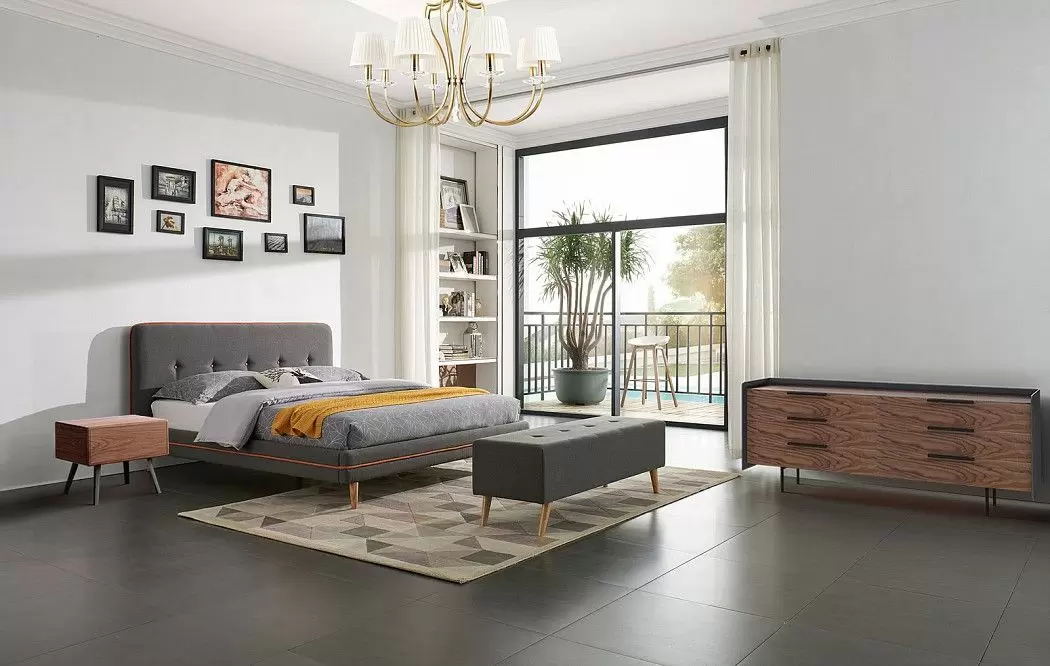 Кровать Madeira 160x200, серо-коричневый - фото 10